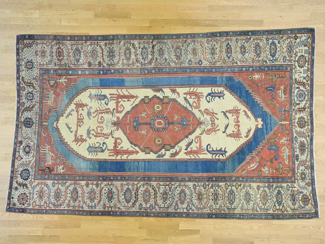 8'4" x 14'0" Vintage Hand Knotted Red Wool Runner Oriental Rug - MOA10234427