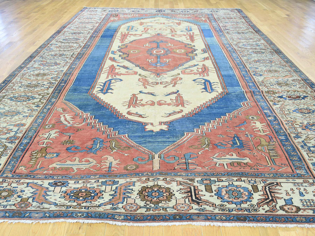 8'4" x 14'0" Vintage Hand Knotted Red Wool Runner Oriental Rug - MOA10234427