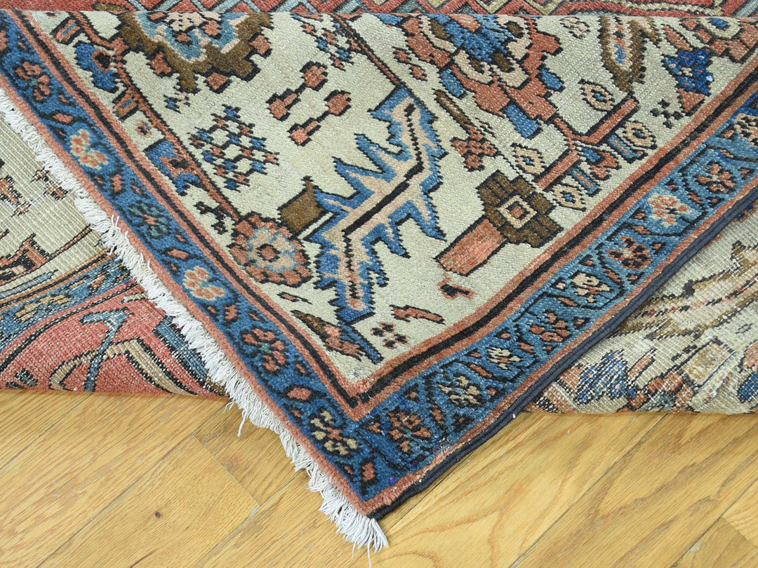 8'4" x 14'0" Vintage Hand Knotted Red Wool Runner Oriental Rug - MOA10234427