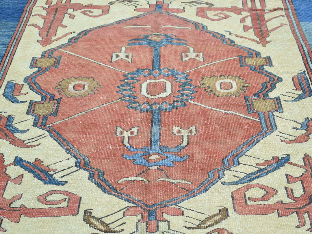 8'4" x 14'0" Vintage Hand Knotted Red Wool Rectangle Oriental Rug - MOA10234427