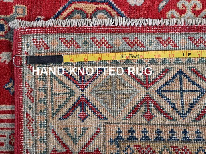 3'10" x 5'10" New Hand Knotted Red Wool Rectangle Oriental Rug - MOA102357
