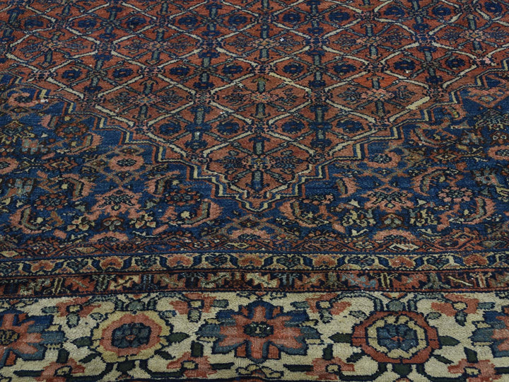 11'10" x 23'4" Vintage Hand Knotted Red Wool Rectangle Oriental Rug - MOA10235950