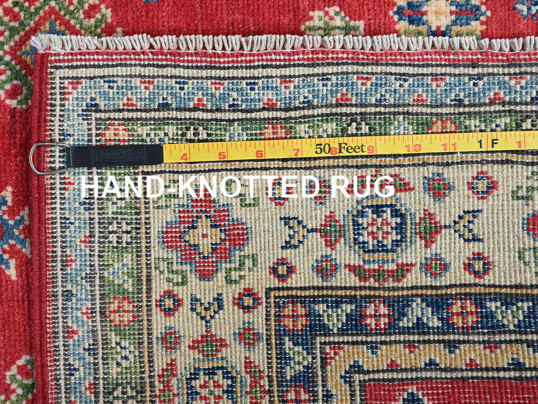 4'0" x 6'0" New Hand Knotted Red Wool Rectangle Oriental Rug - MOA102359