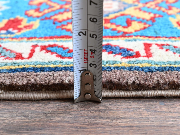 3'11" x 5'9" New Hand Knotted Grey Wool Rectangle Oriental Rug - MOA102360