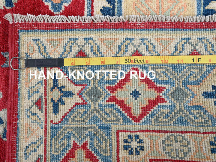 4'1" x 6'1" New Hand Knotted Red Wool Rectangle Oriental Rug - MOA102361