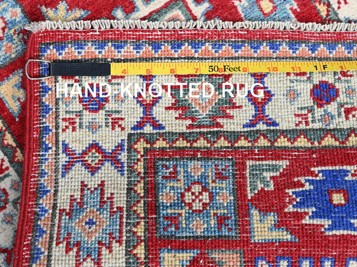 1'11" x 3'0" New Hand Knotted Red Wool Rectangle Oriental Rug - MOA102362