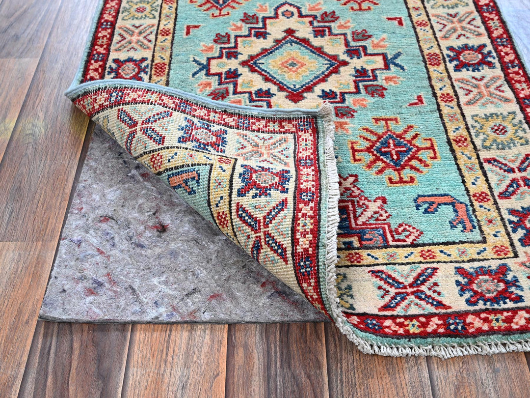 2'1" x 3'0" New Hand Knotted Blue Wool Rectangle Oriental Rug - MOA102365