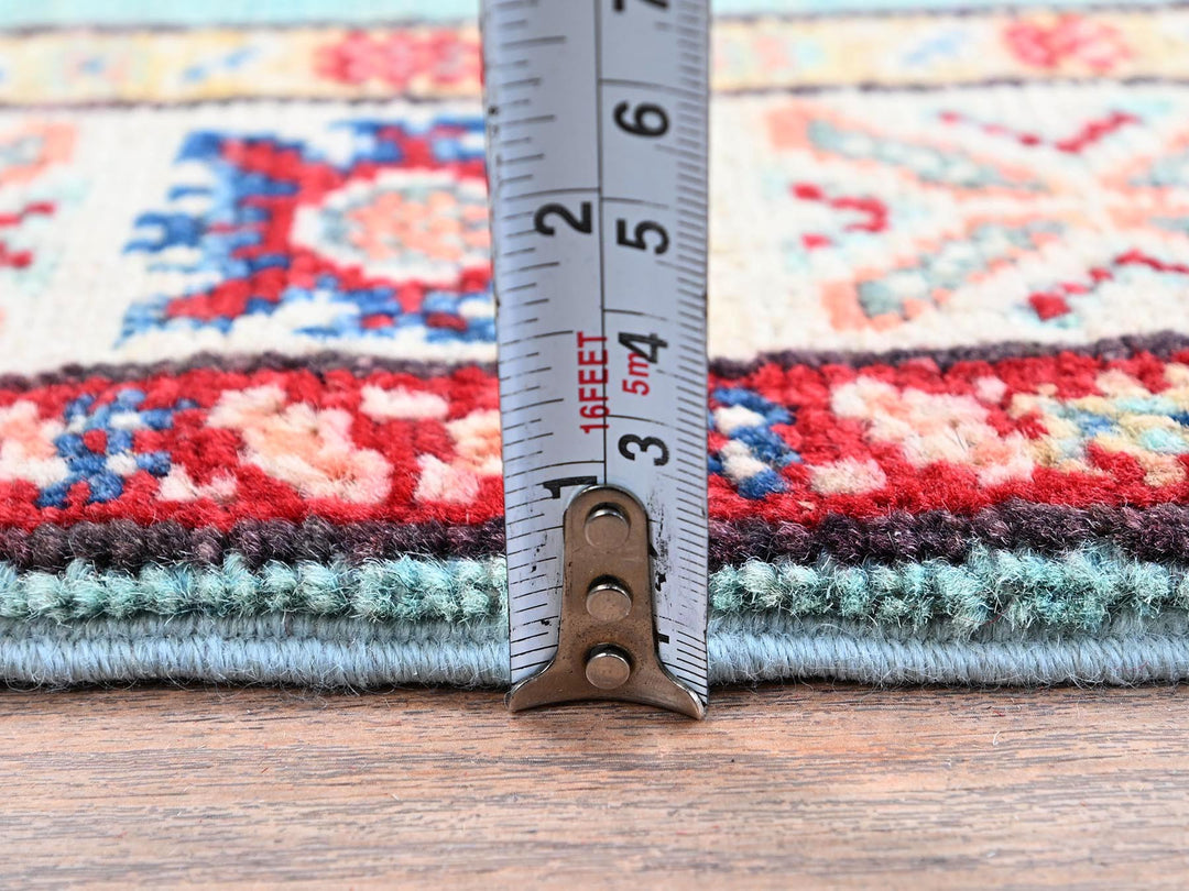 2'1" x 3'0" New Hand Knotted Blue Wool Rectangle Oriental Rug - MOA102365