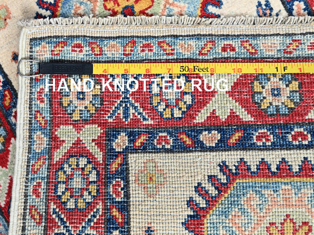 1'11" x 3'1" New Hand Knotted Ivory Wool Rectangle Oriental Rug - MOA102366