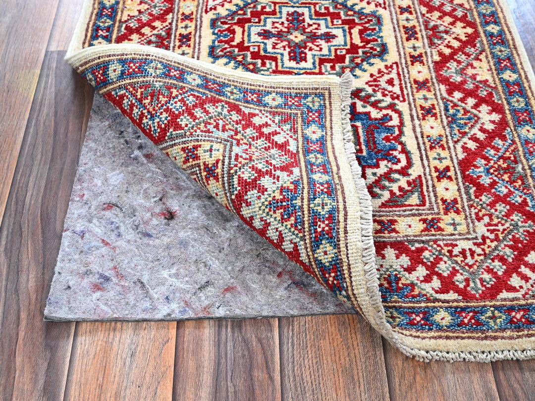 1'11" x 2'11" New Hand Knotted Ivory Wool Rectangle Oriental Rug - MOA102367