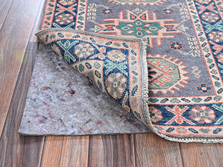 2'0" x 2'8" New Hand Knotted Grey Wool Rectangle Oriental Rug - MOA102368