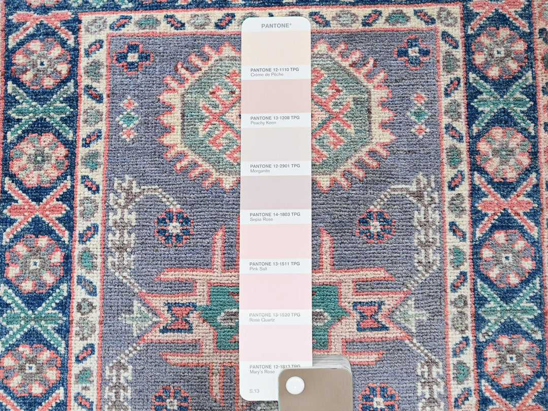 2'0" x 2'8" New Hand Knotted Grey Wool Rectangle Oriental Rug - MOA102368