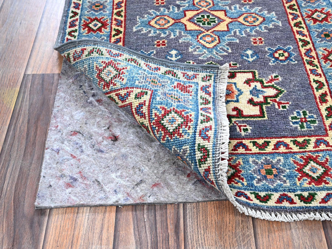 2'0" x 2'11" New Hand Knotted Grey Wool Rectangle Oriental Rug - MOA102369