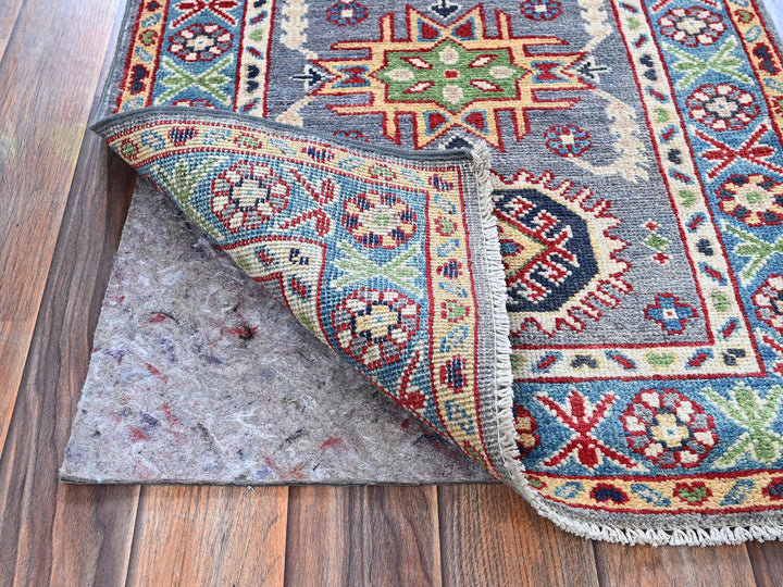 2'1" x 3'0" New Hand Knotted Grey Wool Rectangle Oriental Rug - MOA102370
