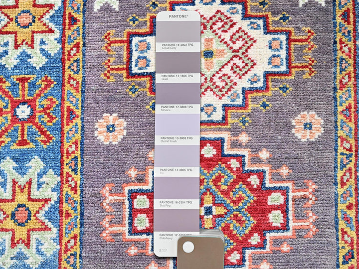 2'1" x 2'10" New Hand Knotted Grey Wool Rectangle Oriental Rug - MOA102371