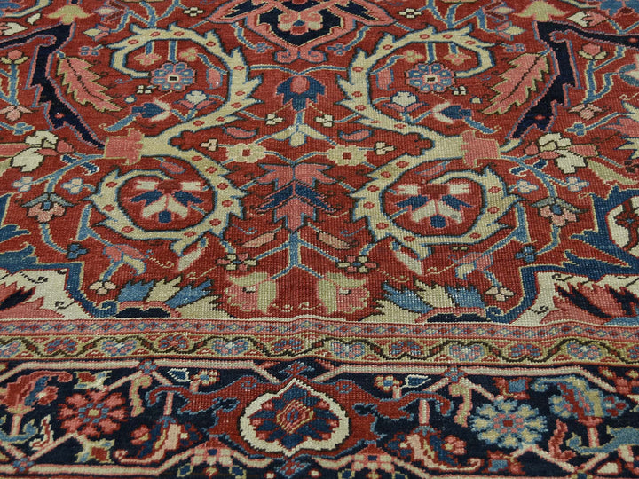 8'6" x 11'7" Vintage Hand Knotted Red Wool Rectangle Oriental Rug - MOA10237427