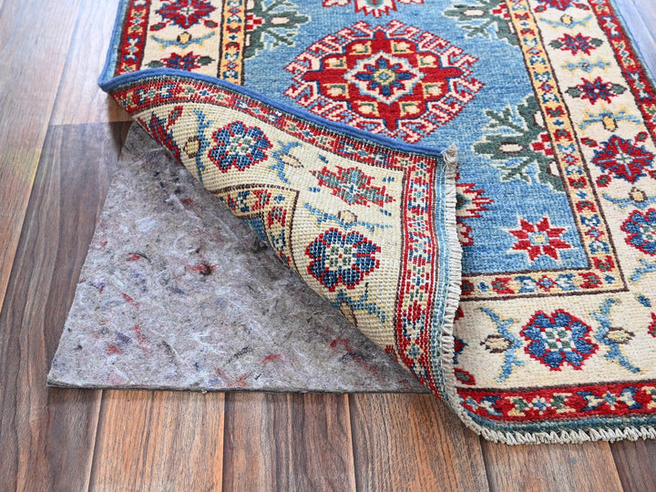 2'0" x 3'0" New Hand Knotted Blue Wool Rectangle Oriental Rug - MOA102375