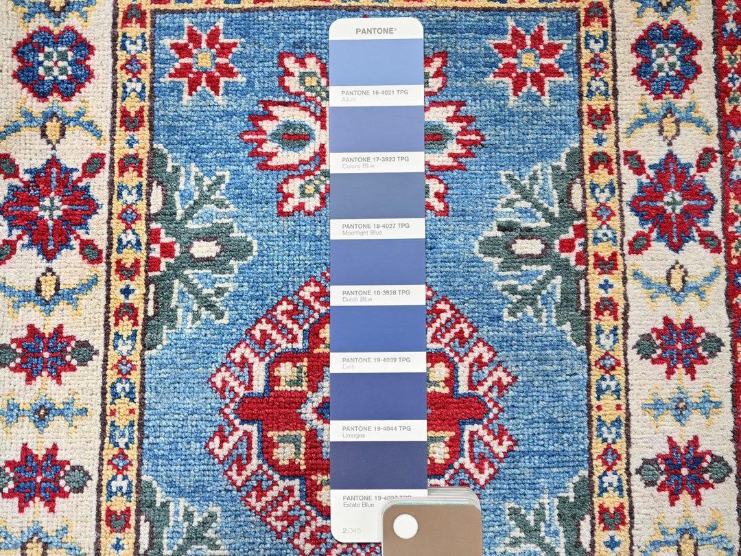 2'0" x 3'0" New Hand Knotted Blue Wool Rectangle Oriental Rug - MOA102375