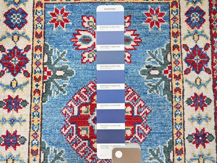 2'0" x 3'0" New Hand Knotted Blue Wool Rectangle Oriental Rug - MOA102375