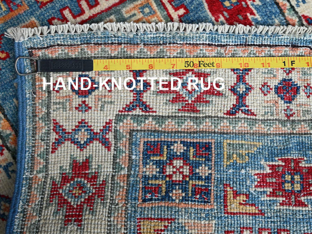 1'10" x 3'0" New Hand Knotted Blue Wool Rectangle Oriental Rug - MOA102378