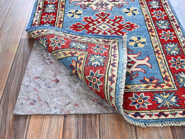 2'1" x 2'11" New Hand Knotted Blue Wool Rectangle Oriental Rug - MOA102379