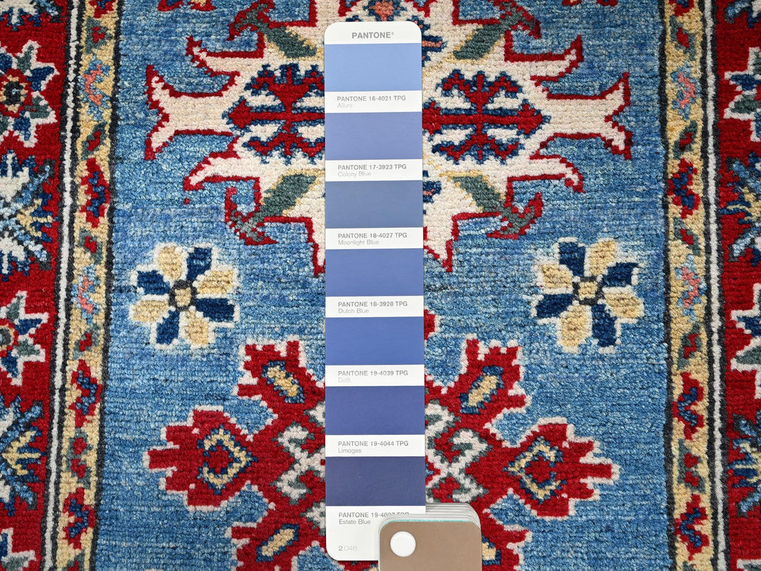 2'1" x 2'11" New Hand Knotted Blue Wool Rectangle Oriental Rug - MOA102379