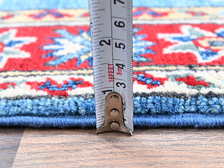 2'1" x 2'11" New Hand Knotted Blue Wool Rectangle Oriental Rug - MOA102379