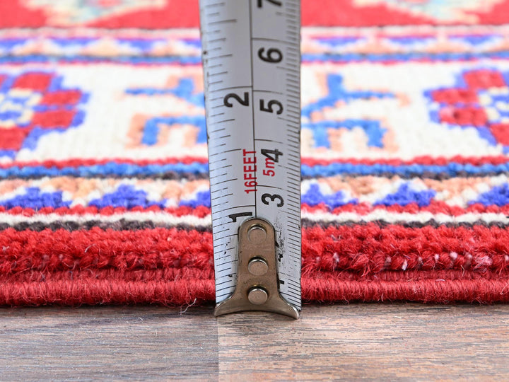 2'0" x 2'11" New Hand Knotted Red Wool Rectangle Oriental Rug - MOA102382