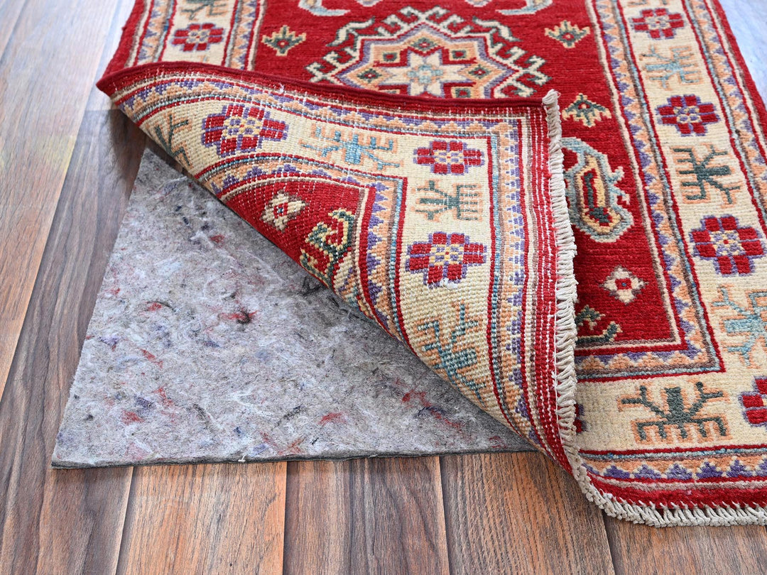 2'0" x 3'0" New Hand Knotted Red Wool Rectangle Oriental Rug - MOA102383