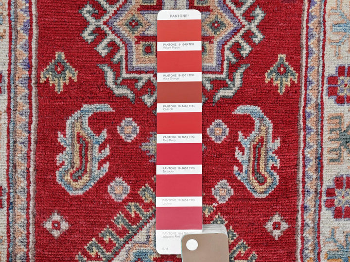 2'0" x 3'0" New Hand Knotted Red Wool Rectangle Oriental Rug - MOA102383
