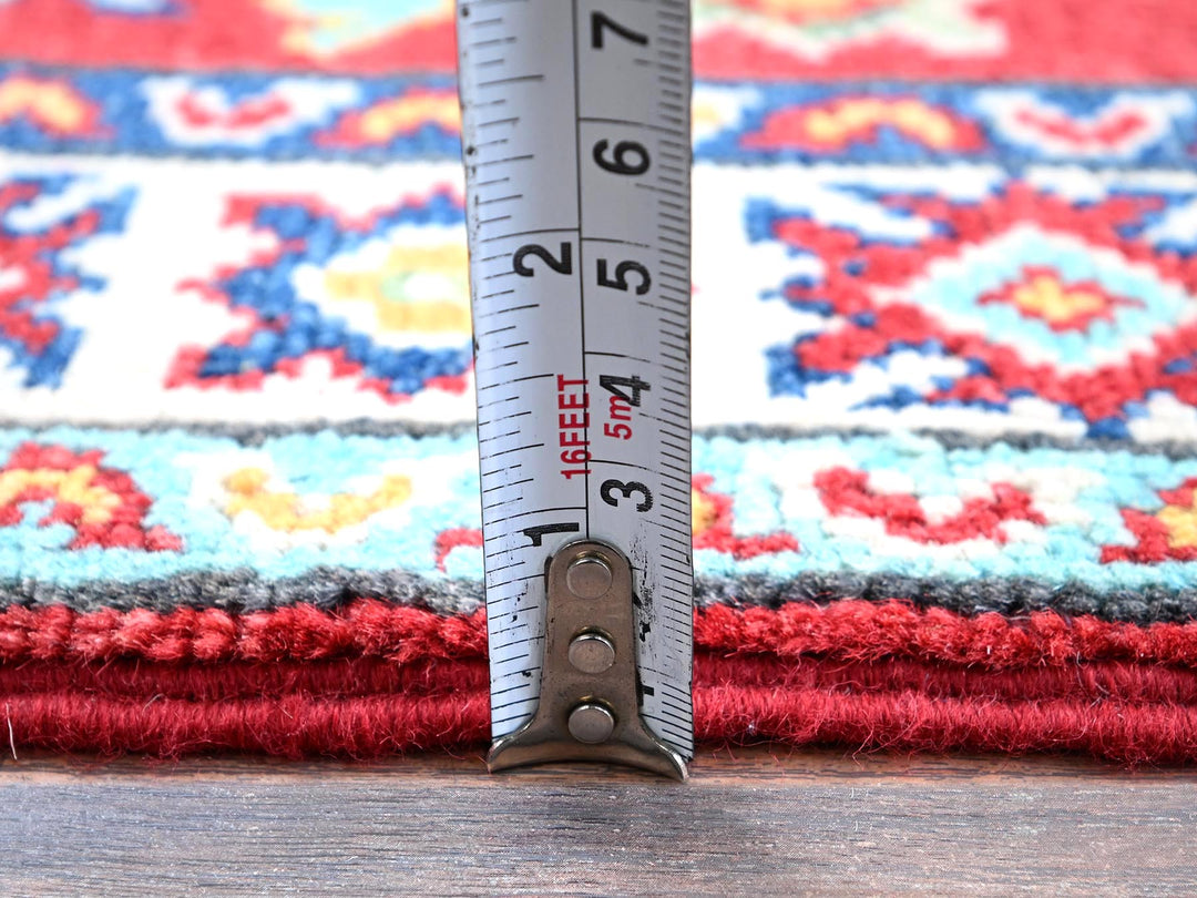 2'1" x 3'0" New Hand Knotted Red Wool Rectangle Oriental Rug - MOA102389