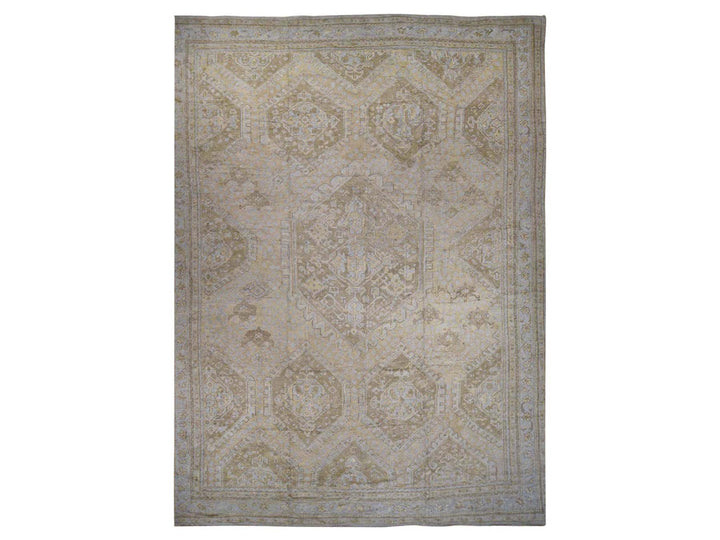 19'2" x 24'7" Vintage Hand Knotted Brown Wool Rectangle Oriental Rug - MOA10239062