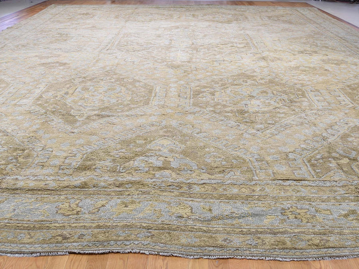 19'2" x 24'7" Vintage Hand Knotted Brown Wool Rectangle Oriental Rug - MOA10239062