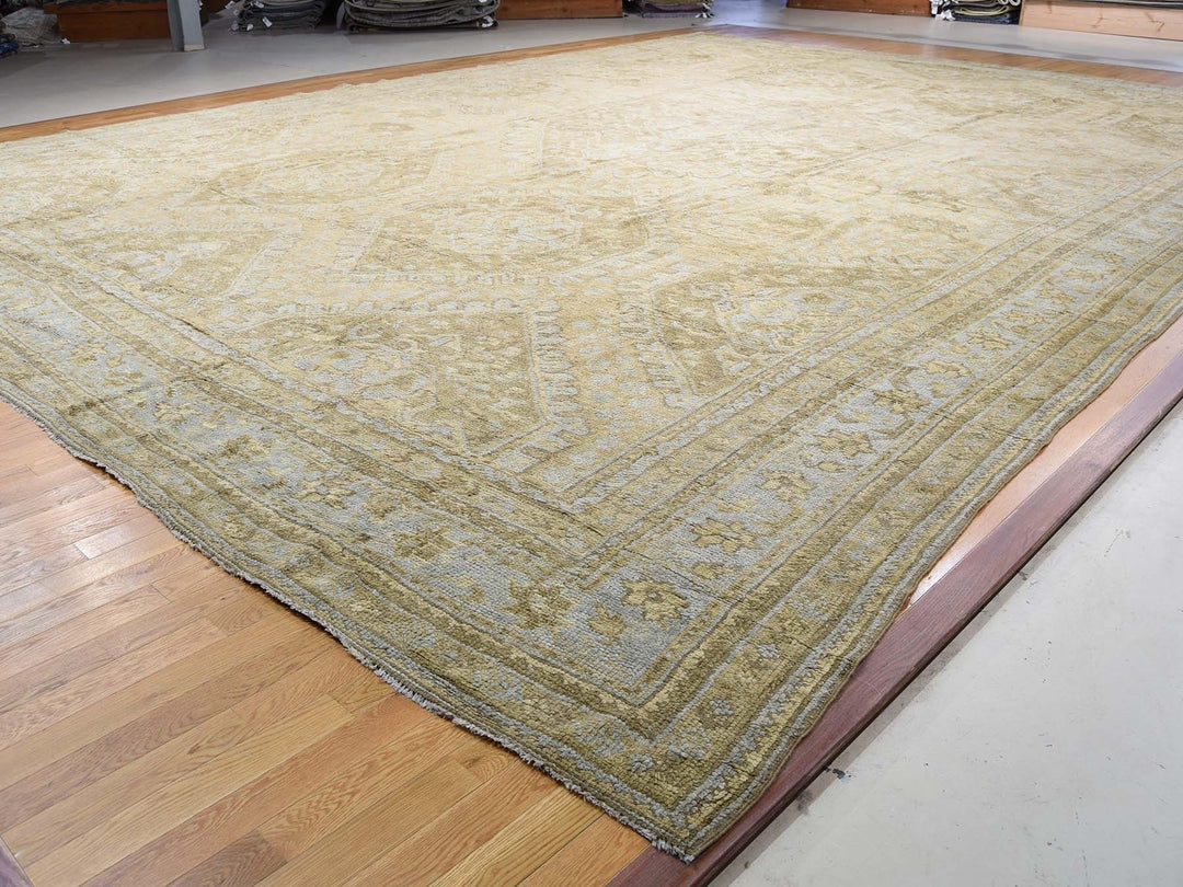 19'2" x 24'7" Vintage Hand Knotted Brown Wool Rectangle Oriental Rug - MOA10239062