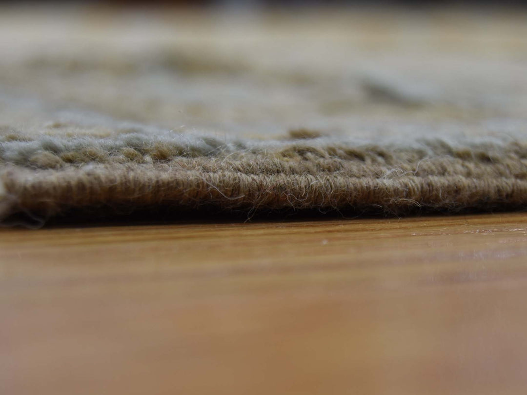 19'2" x 24'7" Vintage Hand Knotted Brown Wool Rectangle Oriental Rug - MOA10239062