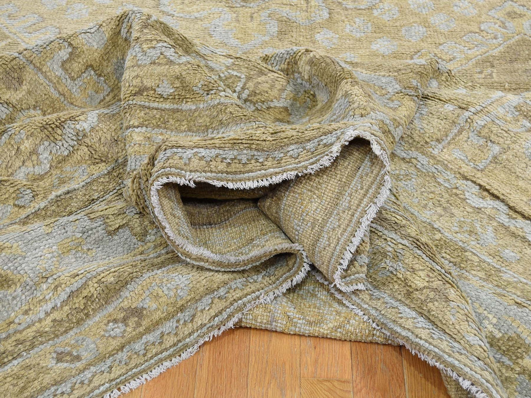 19'2" x 24'7" Vintage Hand Knotted Brown Wool Rectangle Oriental Rug - MOA10239062