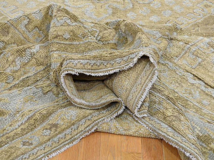 19'2" x 24'7" Vintage Hand Knotted Brown Wool Rectangle Oriental Rug - MOA10239062