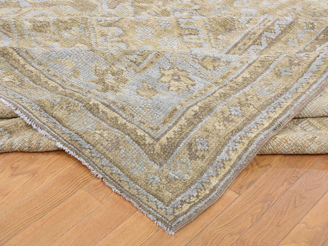 19'2" x 24'7" Vintage Hand Knotted Brown Wool Rectangle Oriental Rug - MOA10239062
