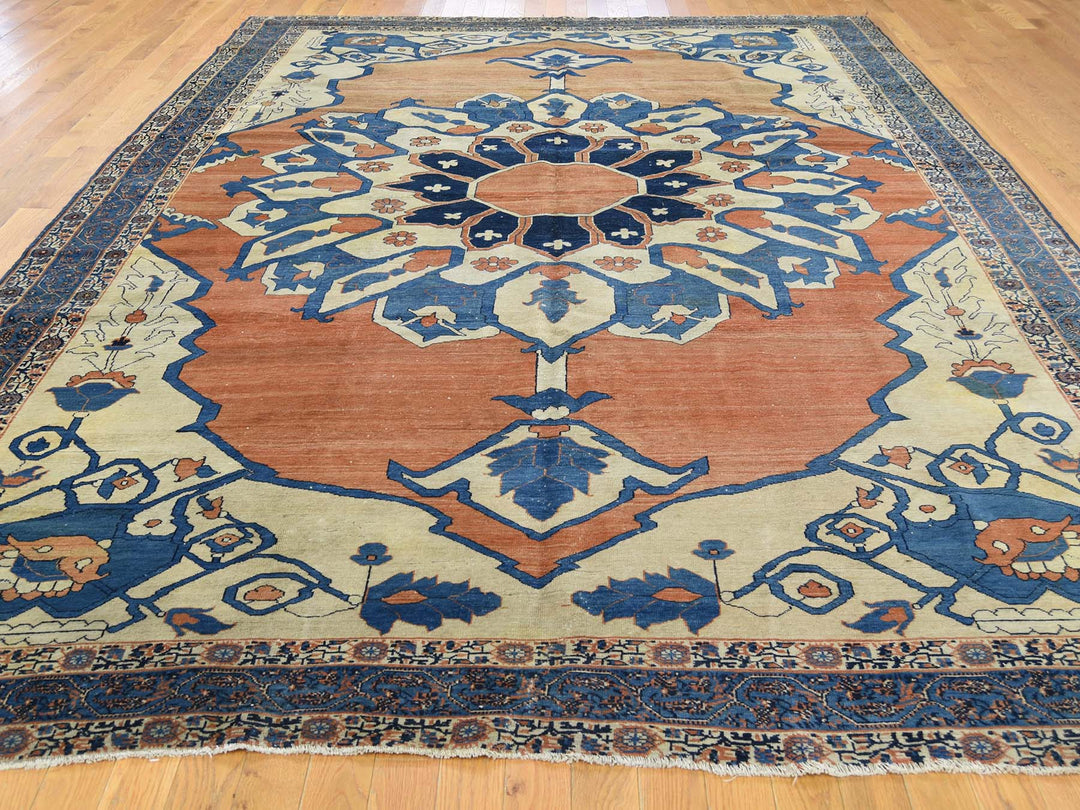 8'4" x 12'6" Vintage Hand Knotted Red Wool Rectangle Oriental Rug - MOA10239751
