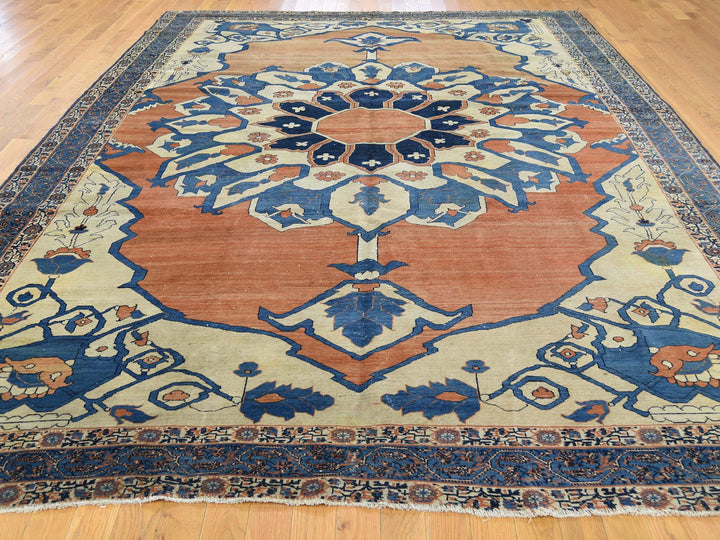 8'4" x 12'6" Vintage Hand Knotted Red Wool Rectangle Oriental Rug - MOA10239751