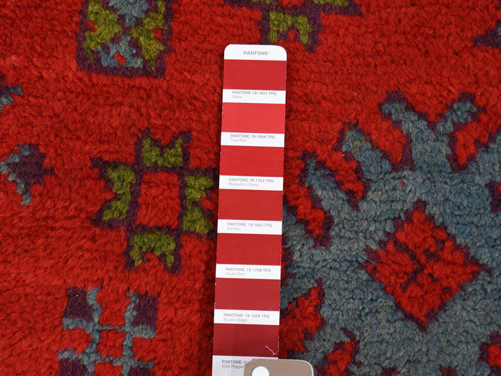 16'8" x 19'1" Vintage Hand Knotted Red Wool Rectangle Oriental Rug - MOA10239765