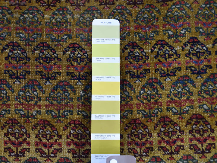 5'1" x 9'10" Vintage Hand Knotted Yellow Wool Runner Oriental Rug - MOA10239843