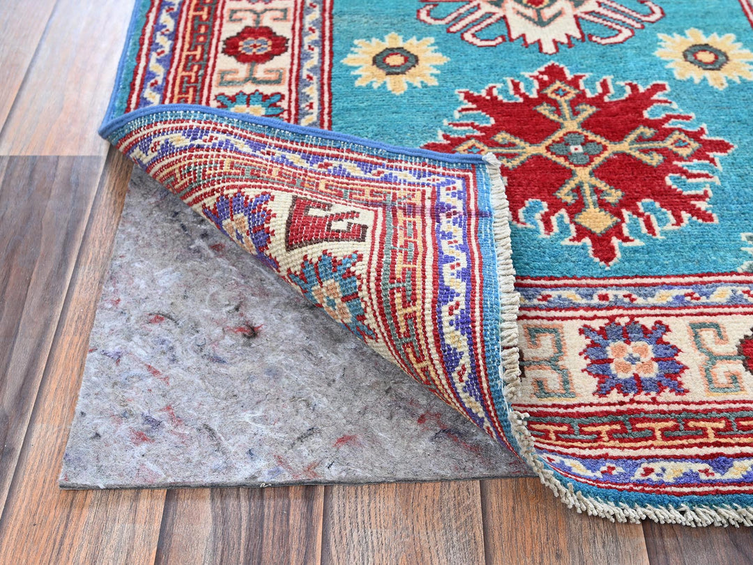 2'7" x 4'1" New Hand Knotted Blue Wool Rectangle Oriental Rug - MOA102398