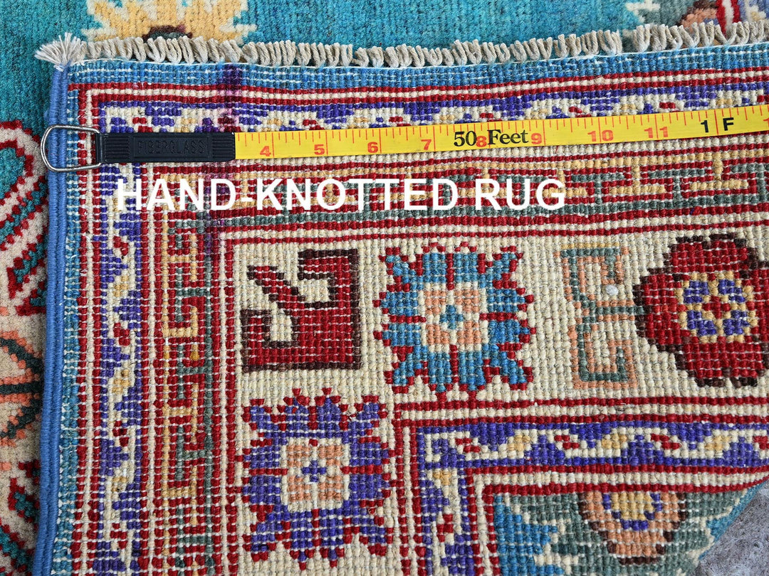 2'7" x 4'1" New Hand Knotted Blue Wool Rectangle Oriental Rug - MOA102398
