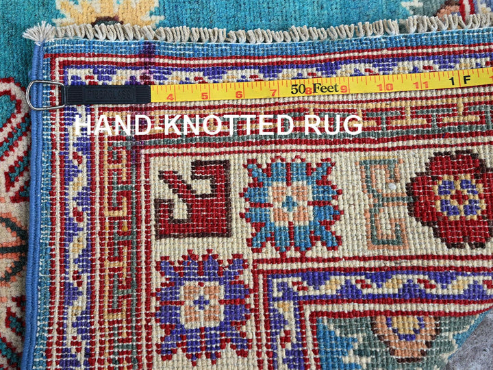 2'7" x 4'1" New Hand Knotted Blue Wool Rectangle Oriental Rug - MOA102398