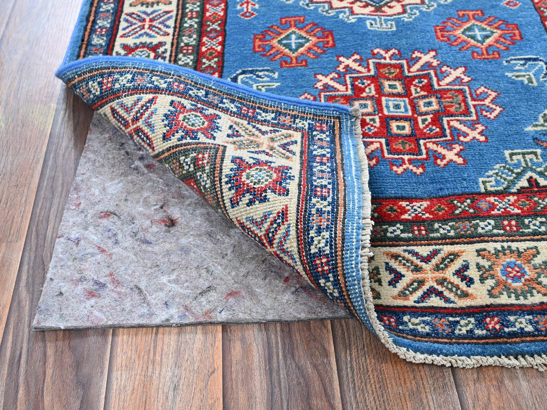 2'9" x 4'1" New Hand Knotted Blue Wool Rectangle Oriental Rug - MOA102399