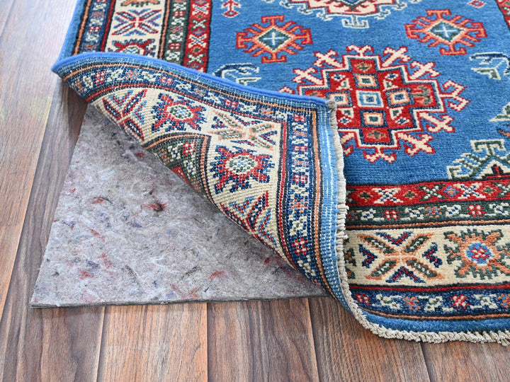 2'9" x 4'1" New Hand Knotted Blue Wool Rectangle Oriental Rug - MOA102399