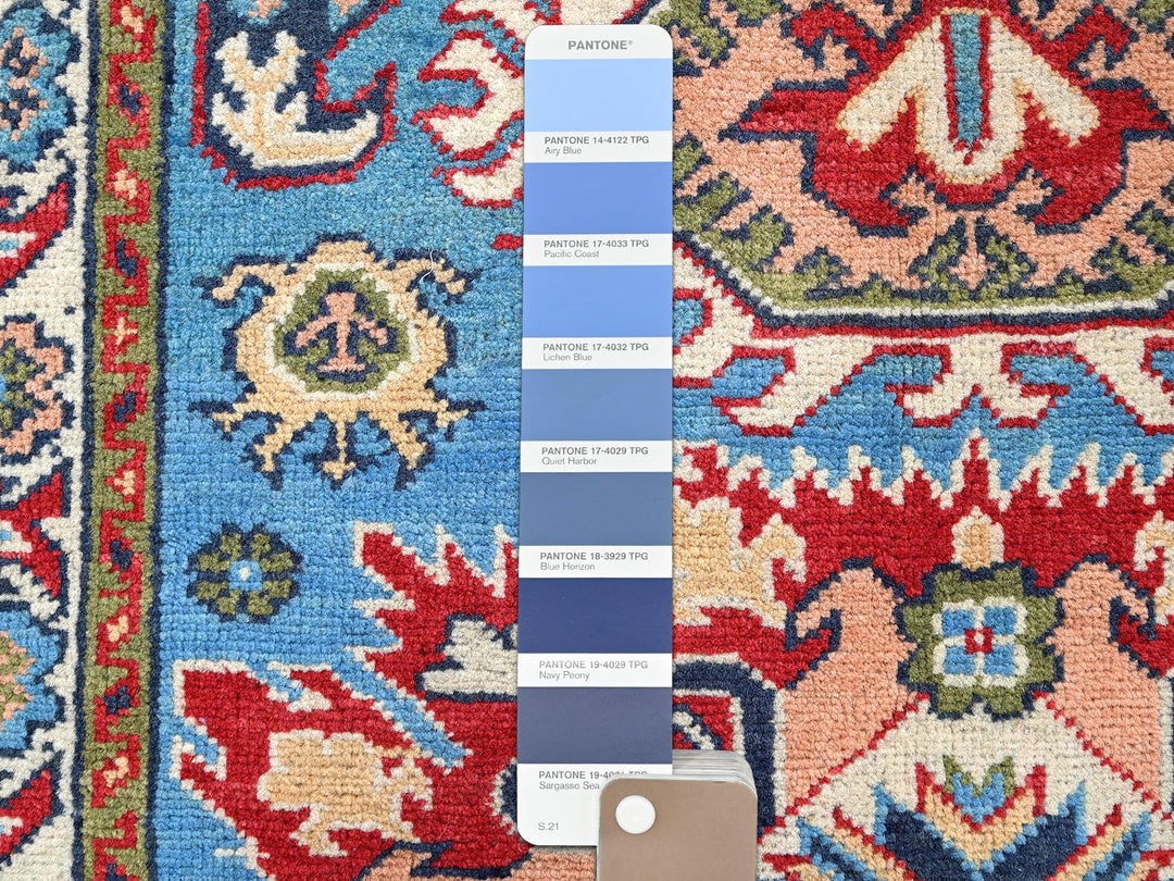 2'8" x 3'11" New Hand Knotted Blue Wool Rectangle Oriental Rug - MOA102400
