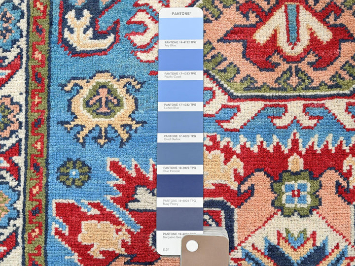 2'8" x 3'11" New Hand Knotted Blue Wool Rectangle Oriental Rug - MOA102400