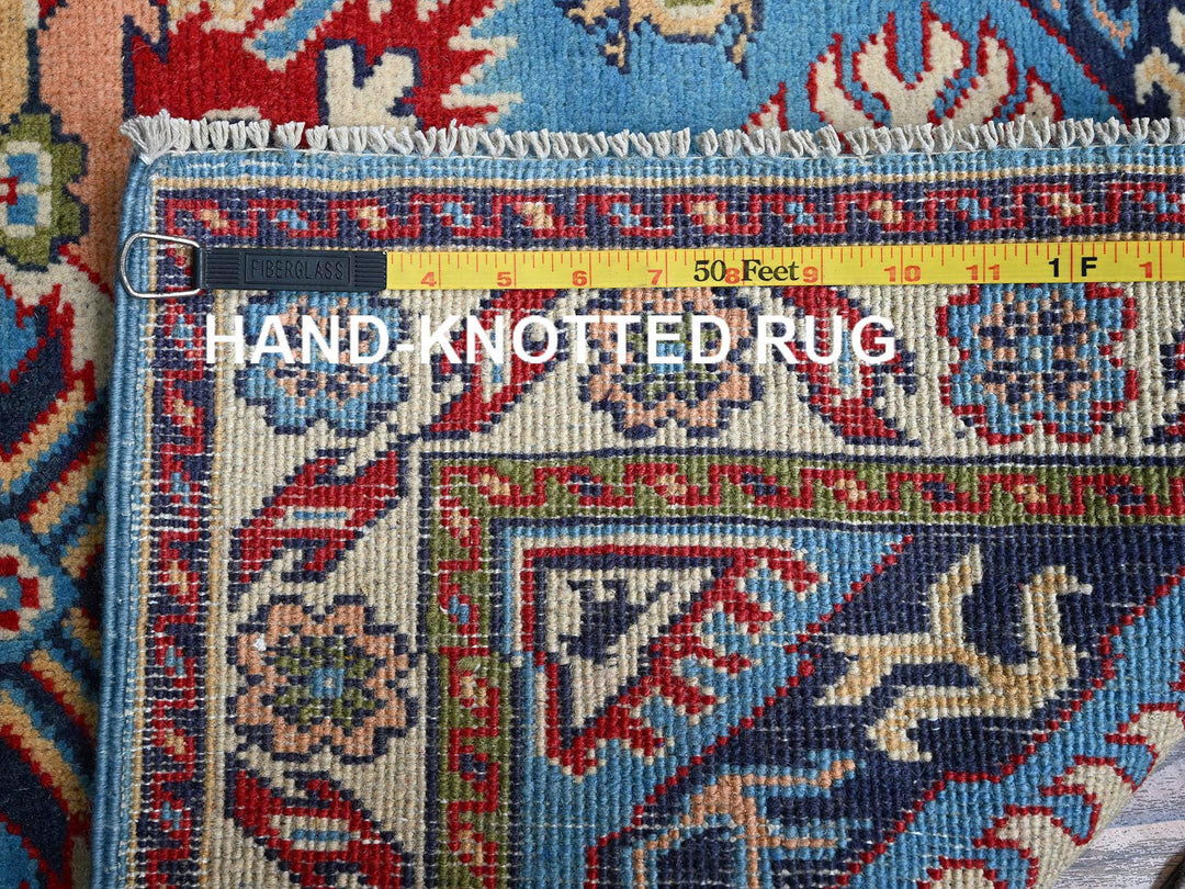 2'8" x 3'11" New Hand Knotted Blue Wool Rectangle Oriental Rug - MOA102400